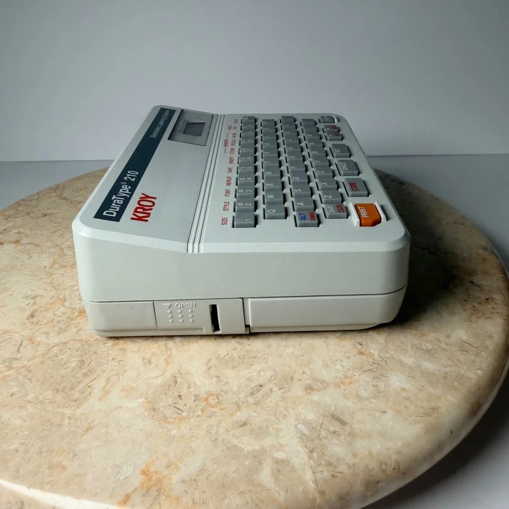 Kroy DuraType 210 Electronic Labeling System Gray Vintage Label Maker Works